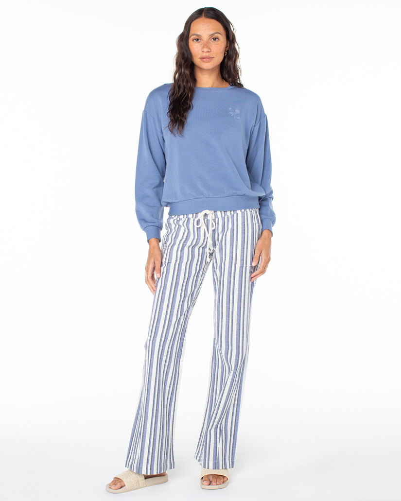 Women Roxy® Surfing By Moonlight Pullover Sweatshirt Blue | CJHF-94215