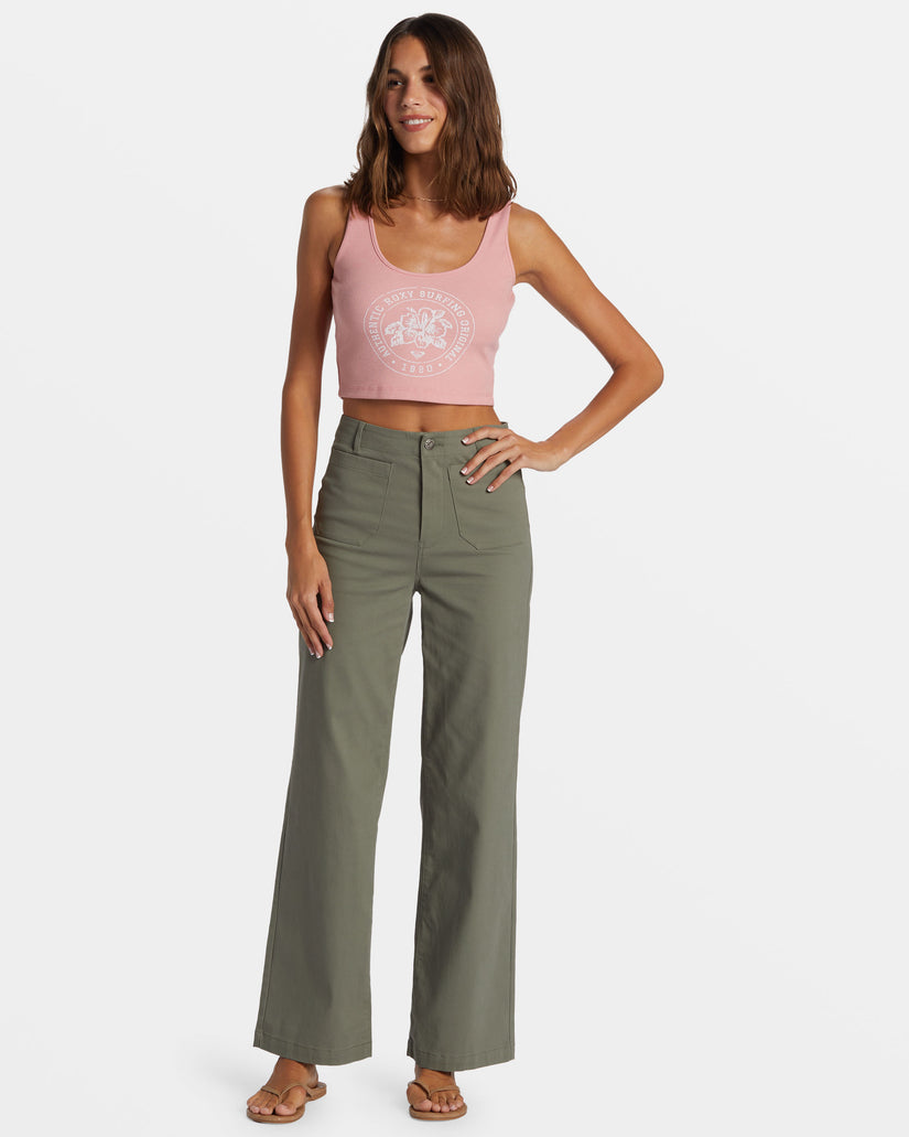 Women Roxy® Surfing Original Cropped Tank Top Pink | OQUJ-39857