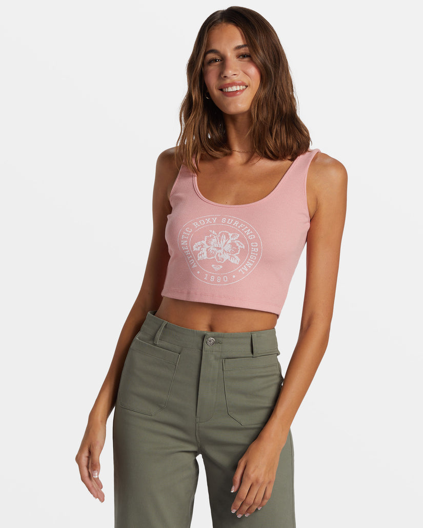 Women Roxy® Surfing Original Cropped Tank Top Pink | OQUJ-39857
