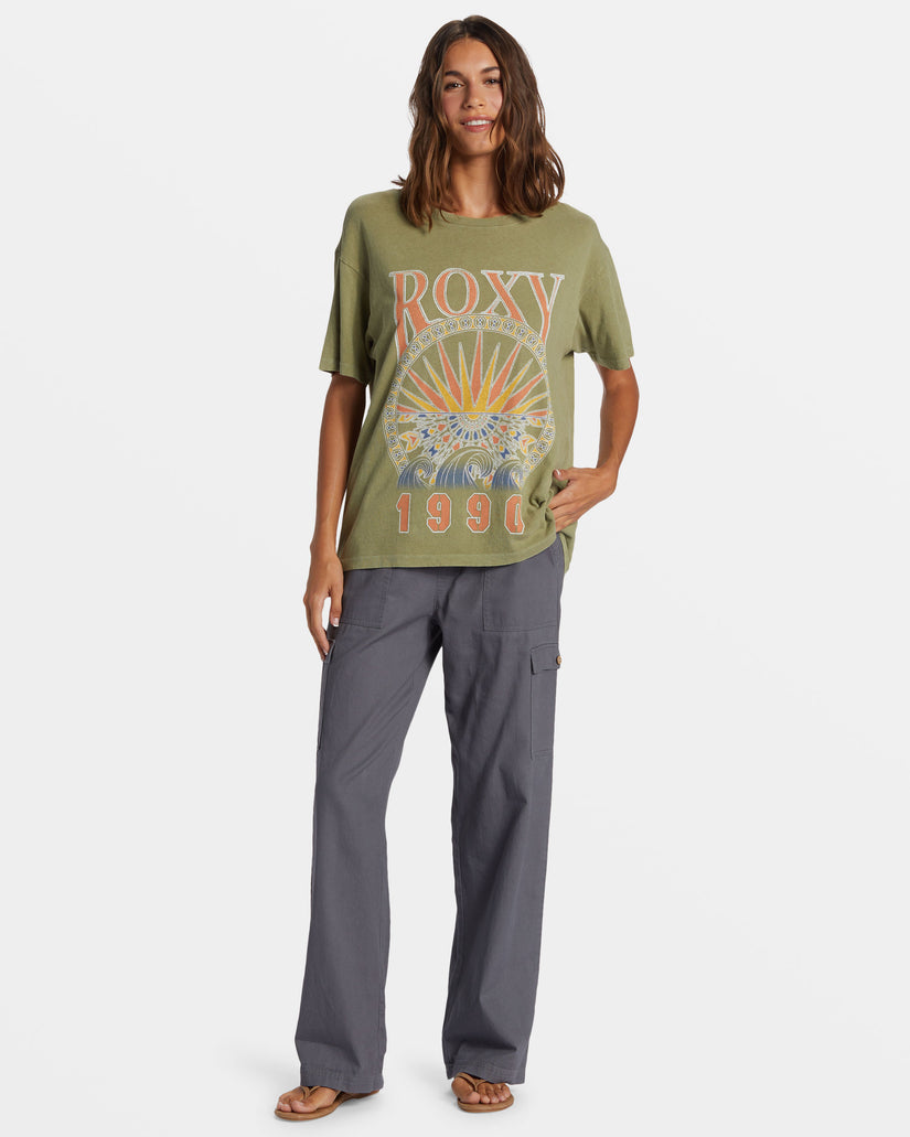 Women Roxy® Surfs Up T-Shirt Green | JPHW-90578