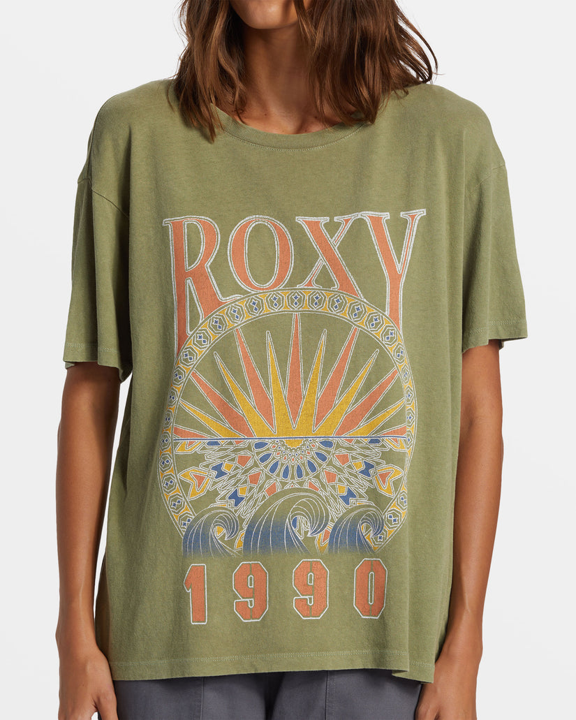 Women Roxy® Surfs Up T-Shirt Green | JPHW-90578