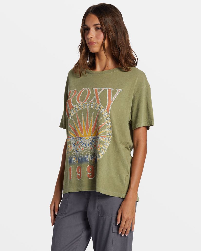 Women Roxy® Surfs Up T-Shirt Green | JPHW-90578