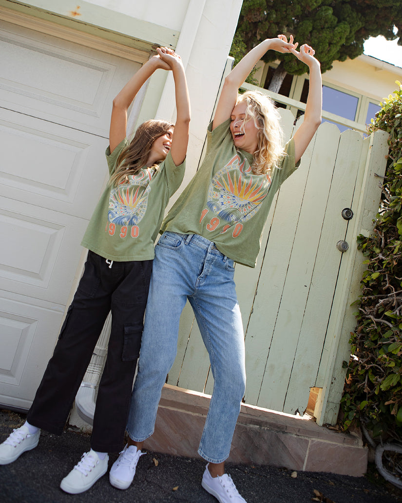 Women Roxy® Surfs Up T-Shirt Green | JPHW-90578