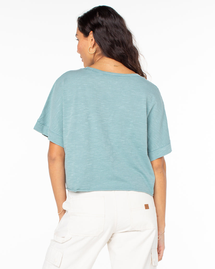 Women Roxy® Surrounded By Sunshine T-Shirt Blue | NJIA-46710