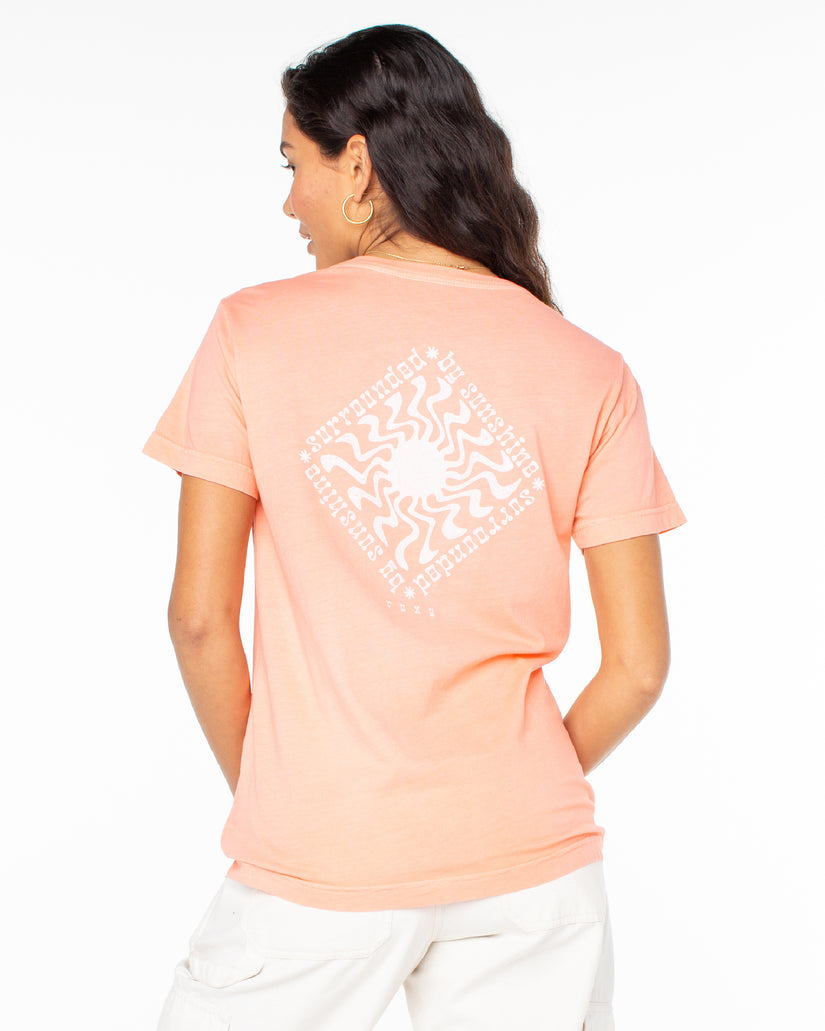 Women Roxy® Surrounded By Sunshine T-Shirt Flower | OAIE-38579