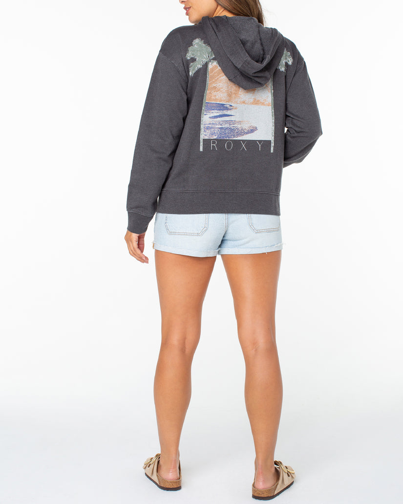 Women Roxy® Sweet Rhythm Zip Up Hoodie Dark Grey | EJYM-74189
