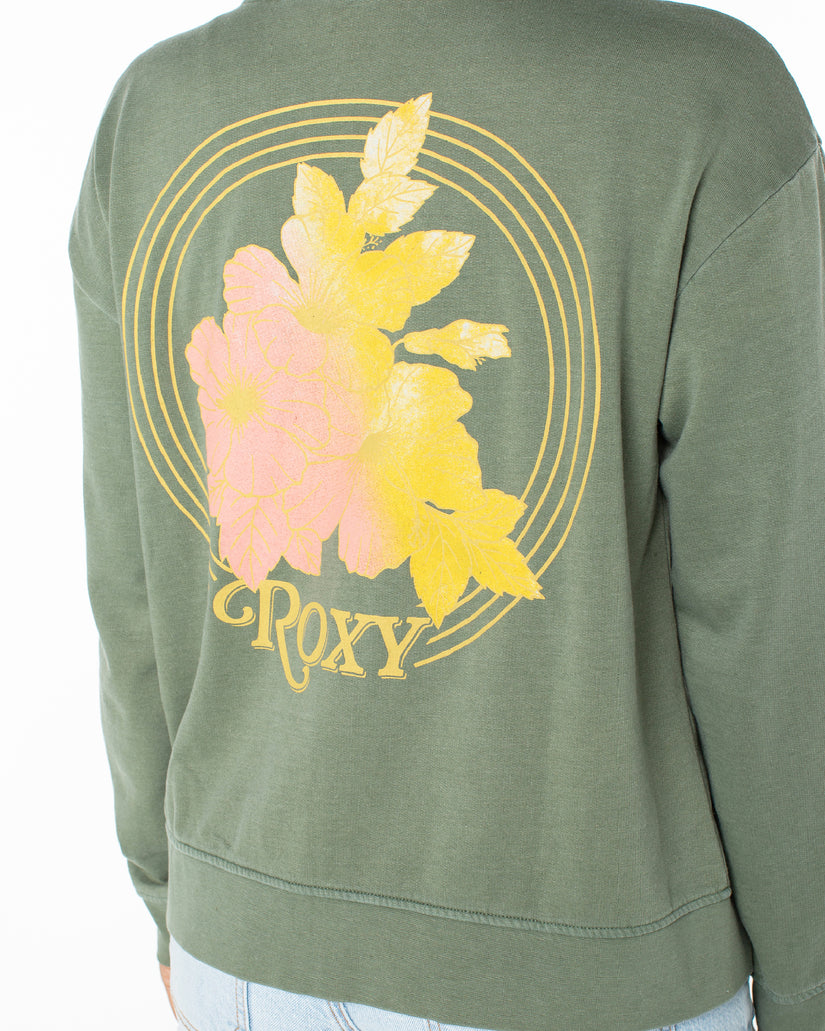 Women Roxy® Sweet Rhythm Zip Up Hoodie Green | XKGW-15374