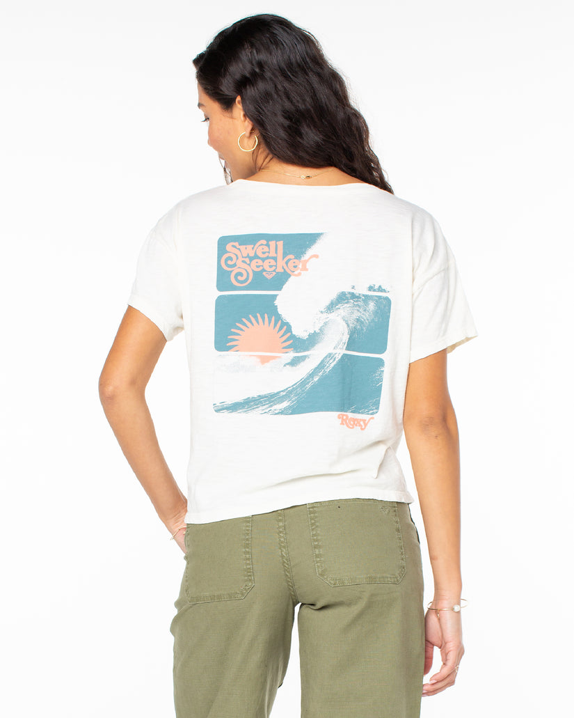 Women Roxy® Swell Seeker T-Shirt White | KNRS-41082