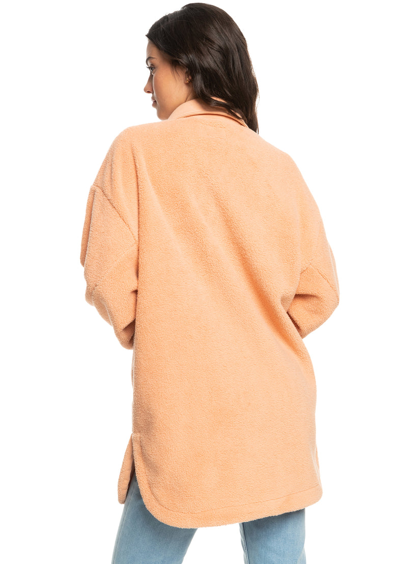 Women Roxy® Switch Up Sherpa Fleece Shirts Orange | OJIH-25976