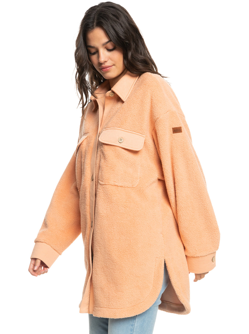 Women Roxy® Switch Up Sherpa Overshirt Orange | YXBF-51938