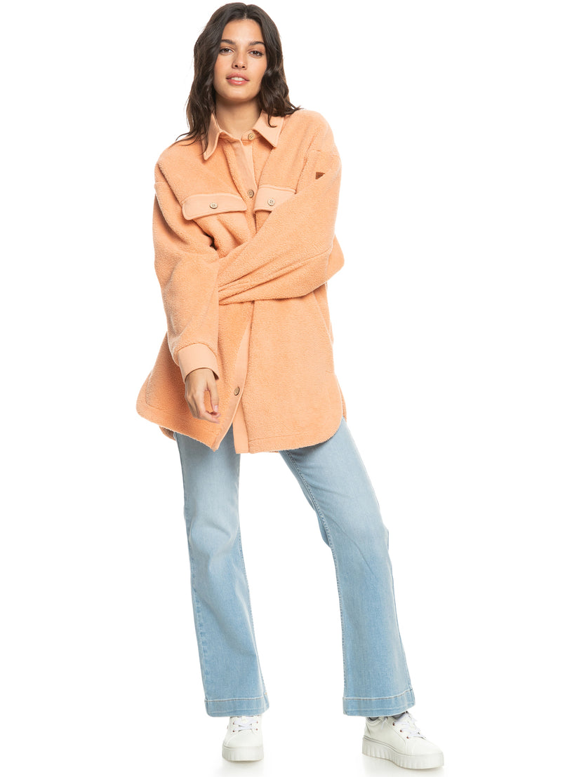 Women Roxy® Switch Up Sherpa Overshirt Orange | YXBF-51938