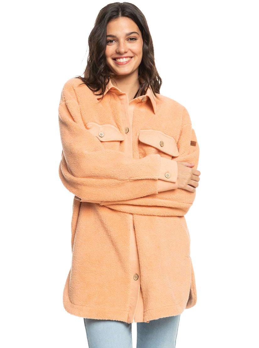 Women Roxy® Switch Up Sherpa Overshirt Orange | YXBF-51938