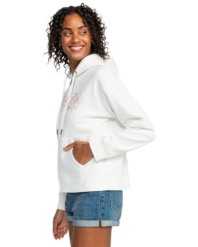 Women Roxy® Team Aloha Evening Hike Zip Hoodie White | AJCV-94613