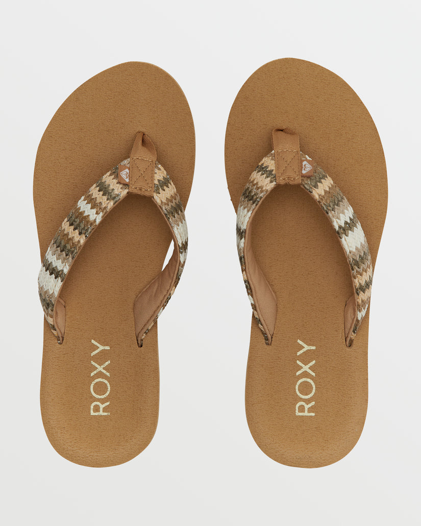 Women Roxy® Tidepool Raffia Sandals Multicolor | PIMZ-10752