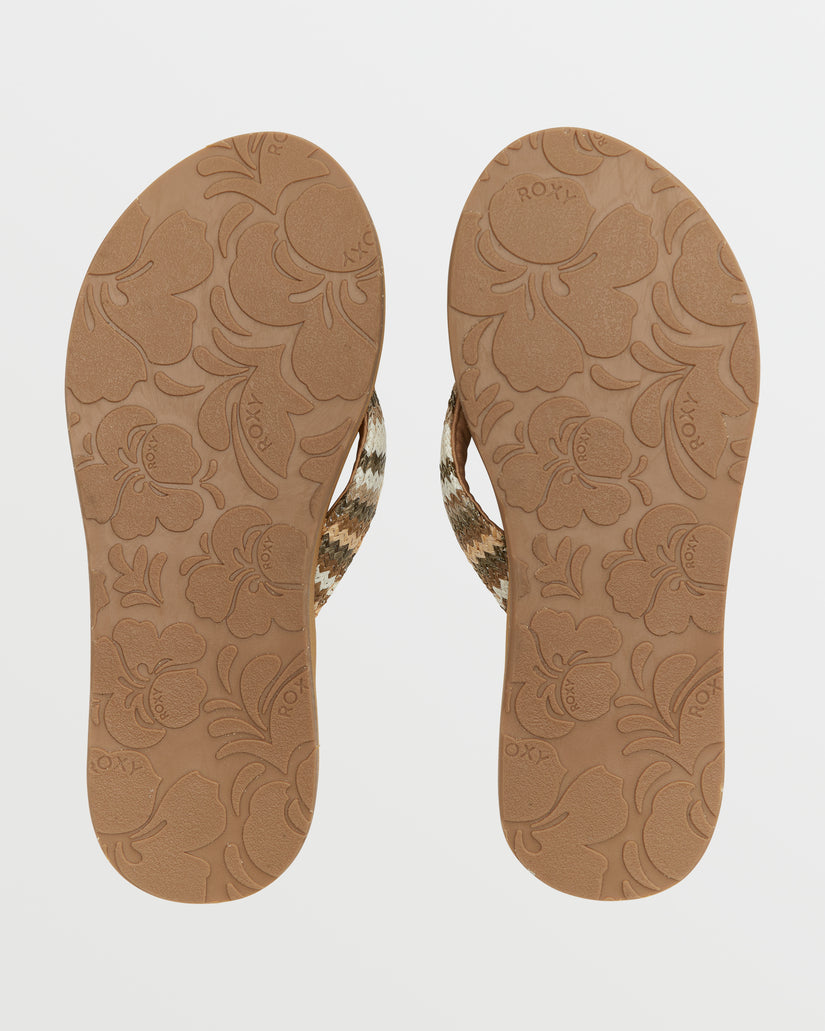 Women Roxy® Tidepool Raffia Sandals Multicolor | PIMZ-10752