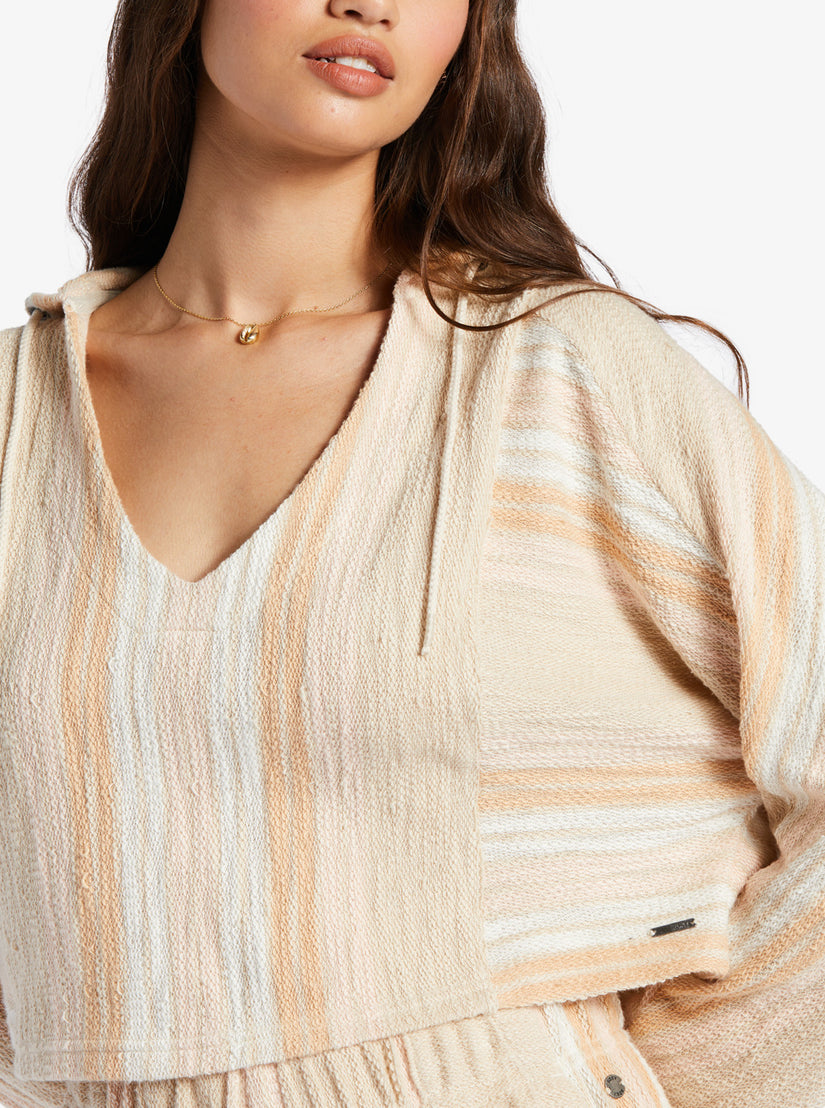 Women Roxy® Todos Santos Poncho Style Hoodie Stripes | JGLD-24063