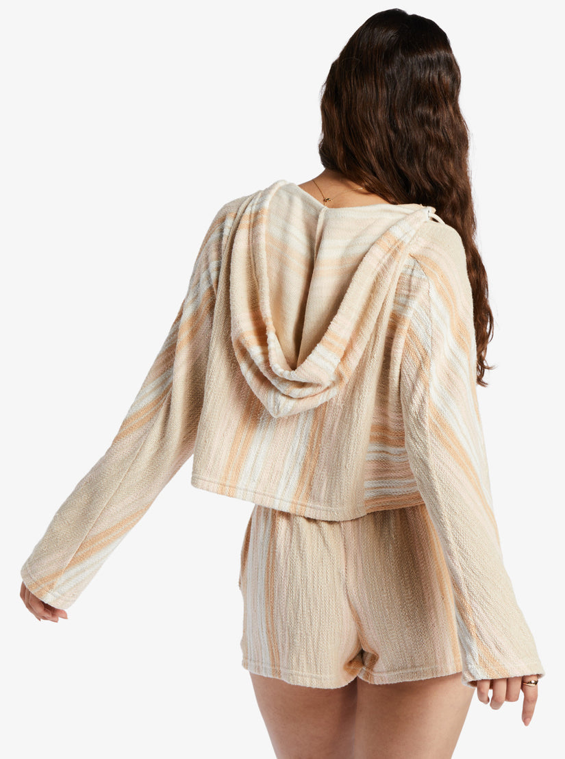 Women Roxy® Todos Santos Poncho Style Hoodie Stripes | JGLD-24063