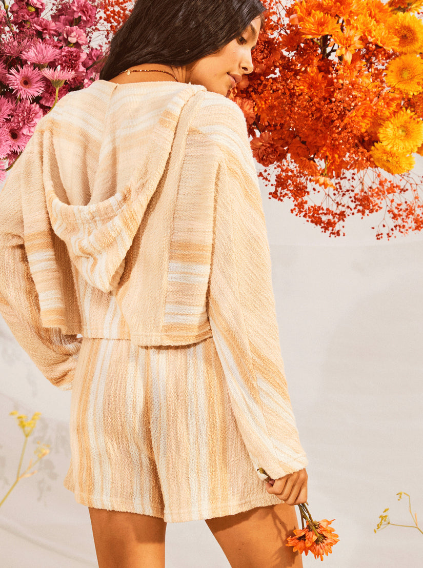 Women Roxy® Todos Santos Poncho Style Hoodie Stripes | JGLD-24063