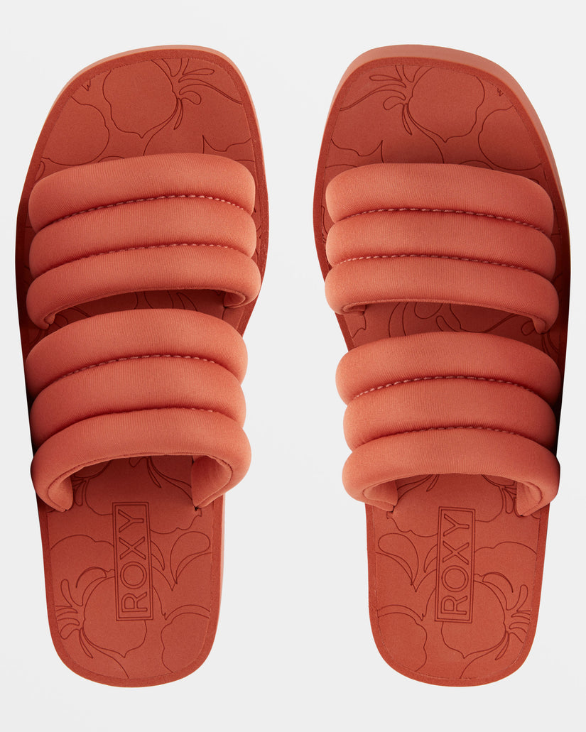 Women Roxy® Totally Tubular Slide Sandals Red | IQYM-92801