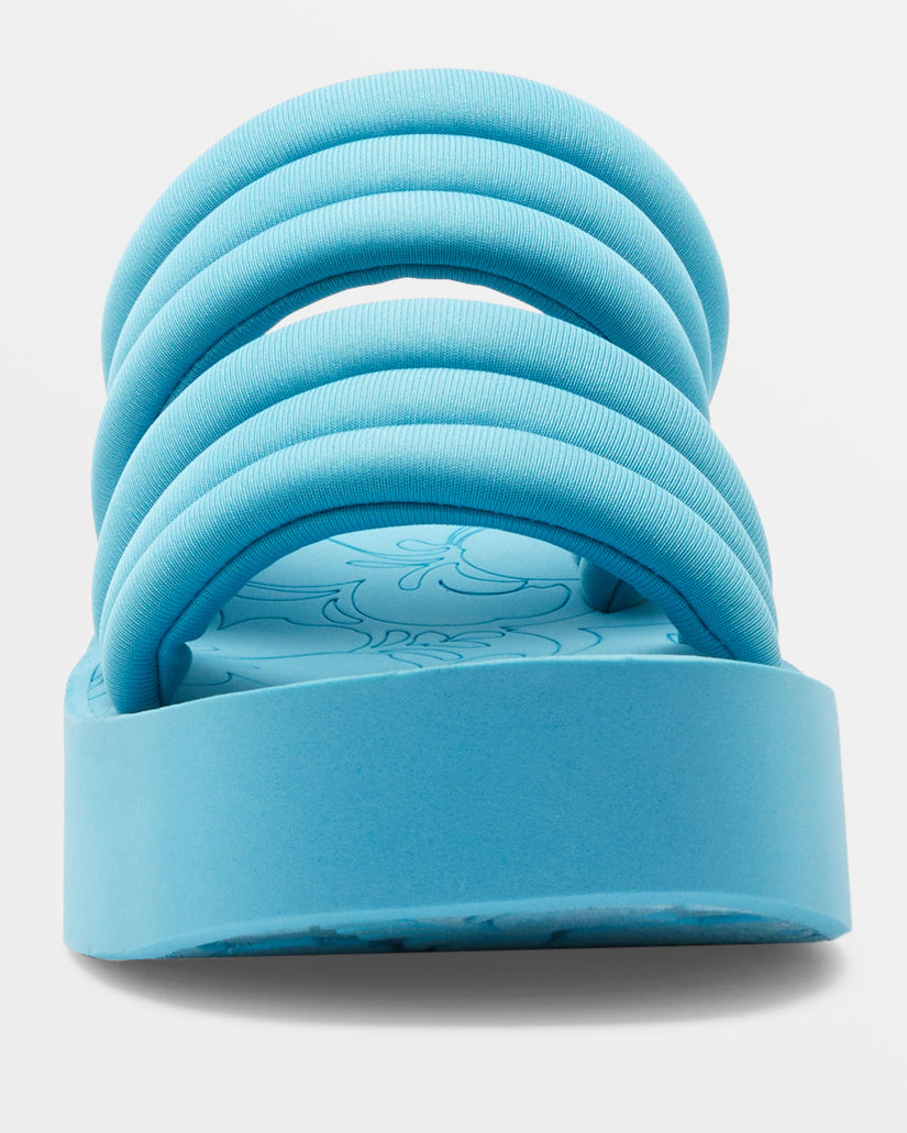 Women Roxy® Totally Tubular Slide Sandals Light Turquoise | EPSV-65749