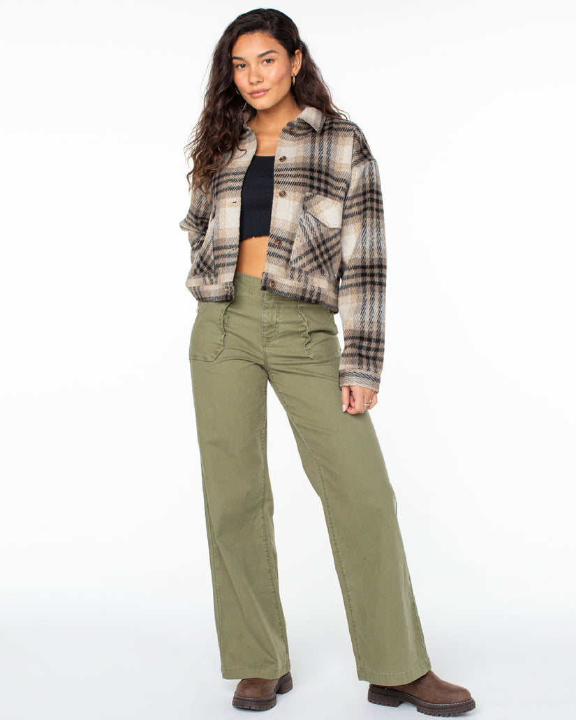 Women Roxy® Township Plaid Jackets Grey Brown | WZKI-61584