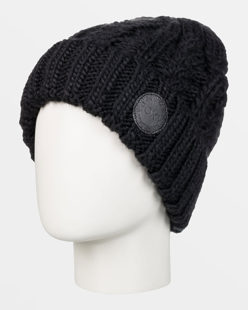 Women Roxy® Tram Cuff Beanie Black | SUDY-73281