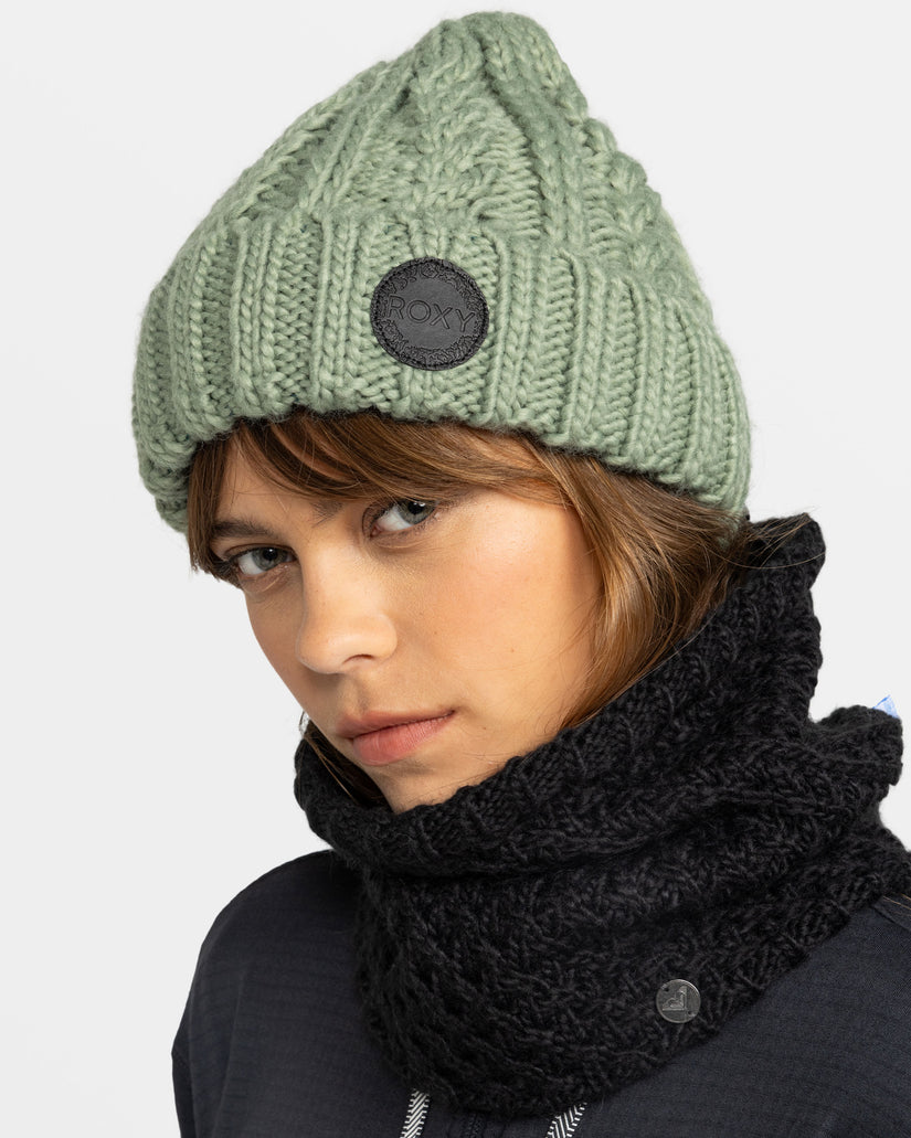 Women Roxy® Tram Cuff Beanie Green | MQOH-57683