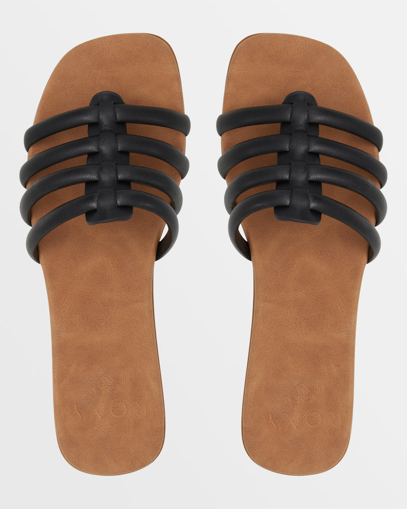 Women Roxy® Villa Daze Sandals Black | TBUM-49125