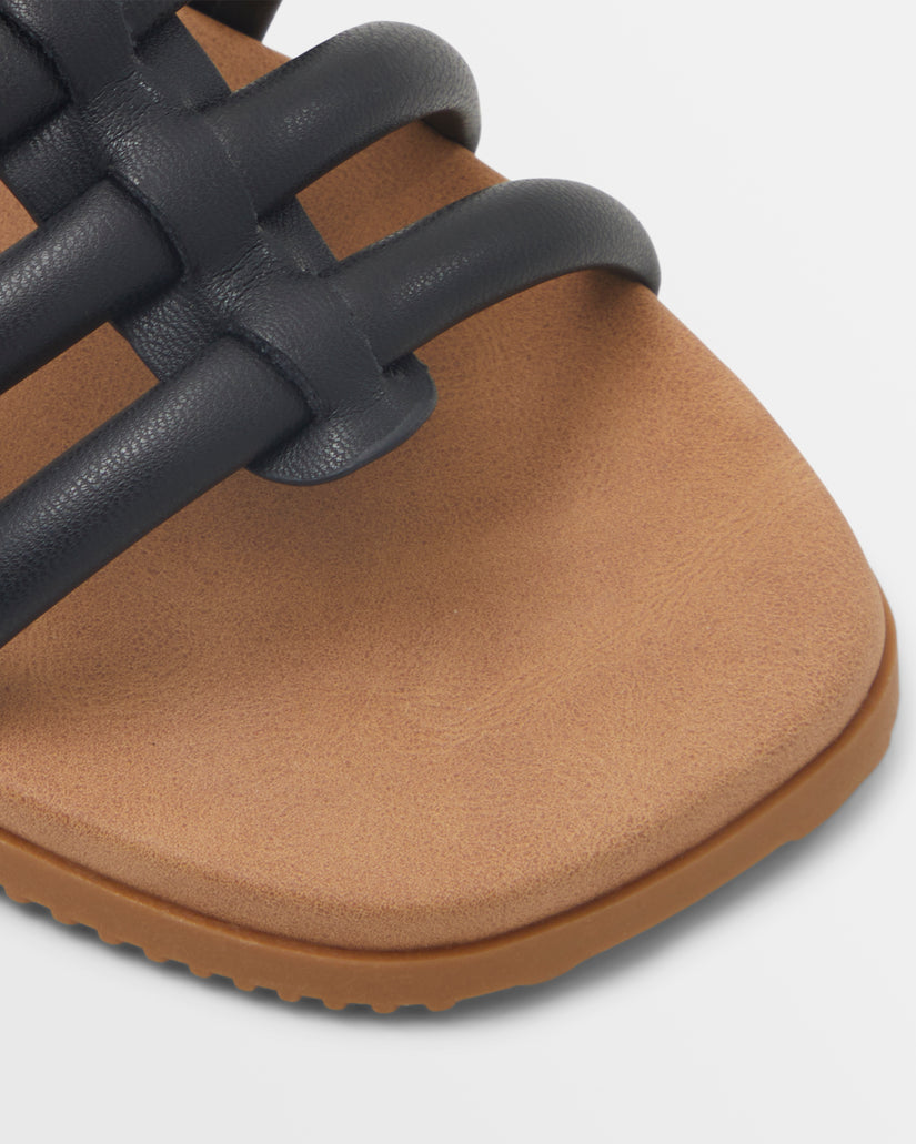 Women Roxy® Villa Daze Sandals Black | TBUM-49125