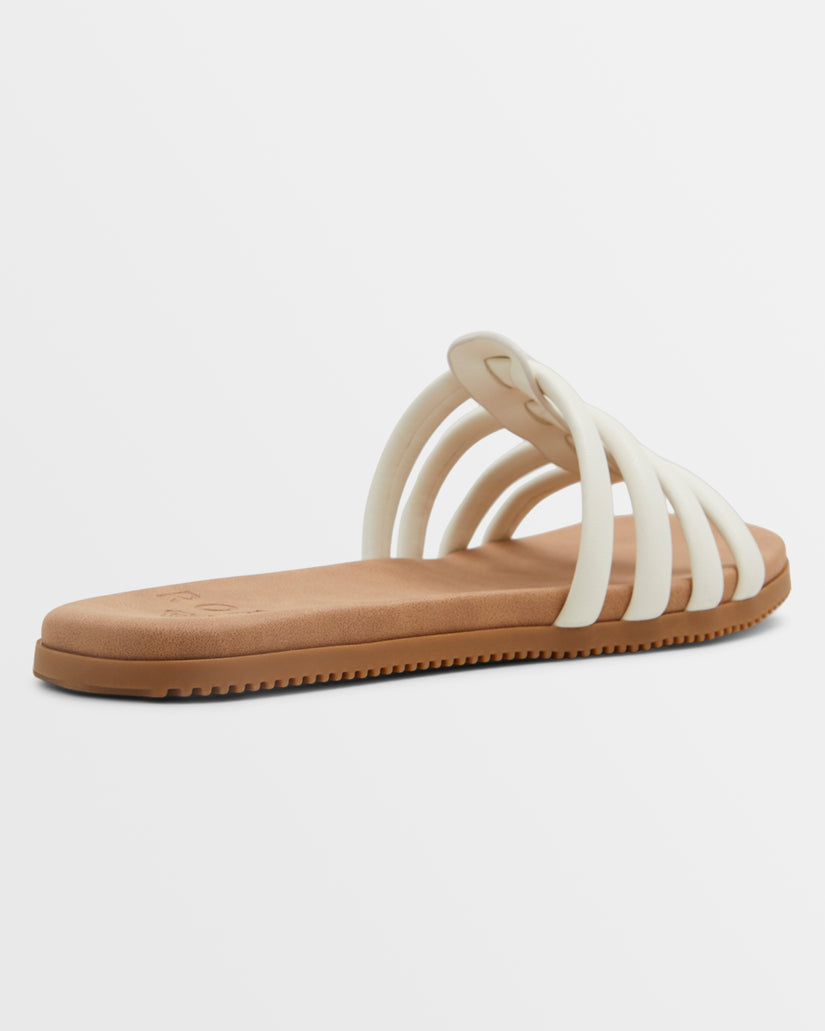 Women Roxy® Villa Daze Sandals White | ZGYL-89241