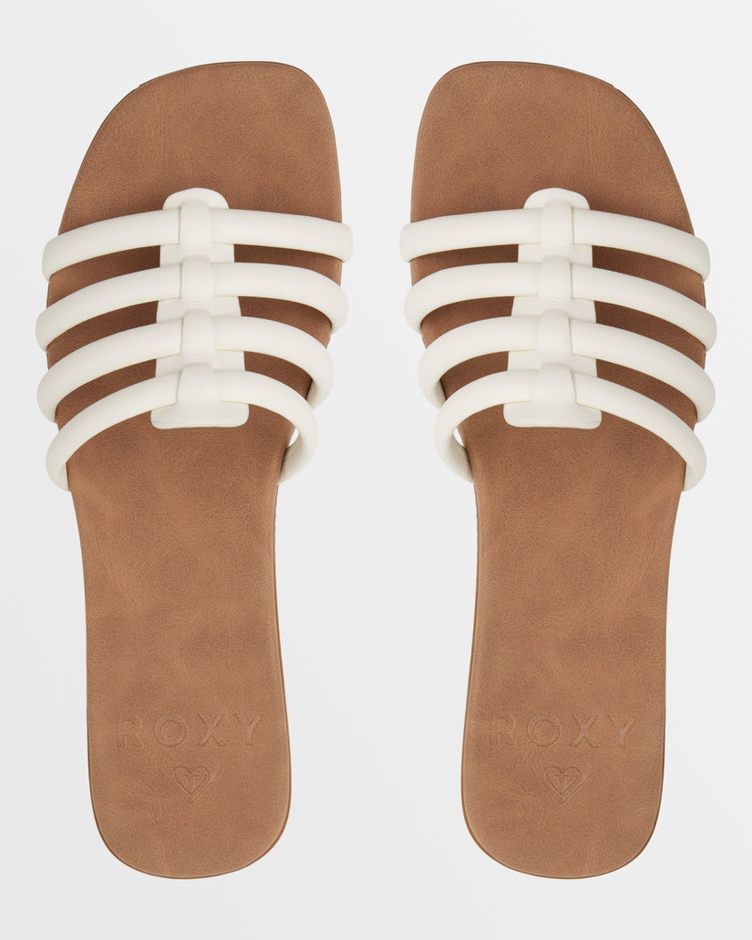 Women Roxy® Villa Daze Sandals White | ZGYL-89241