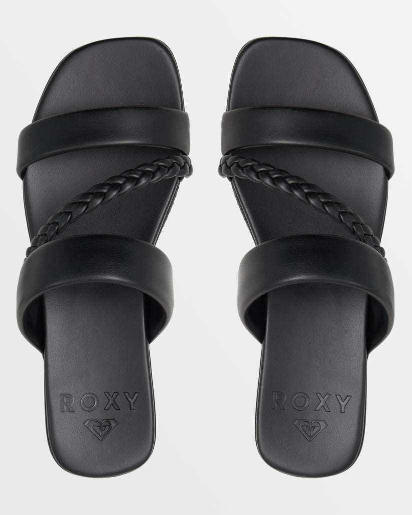 Women Roxy® Villa Vida Sandals Black | CRUF-09426
