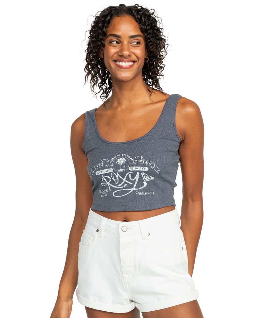 Women Roxy® Vintage Dive In Tank Top Indigo | LAVO-92417