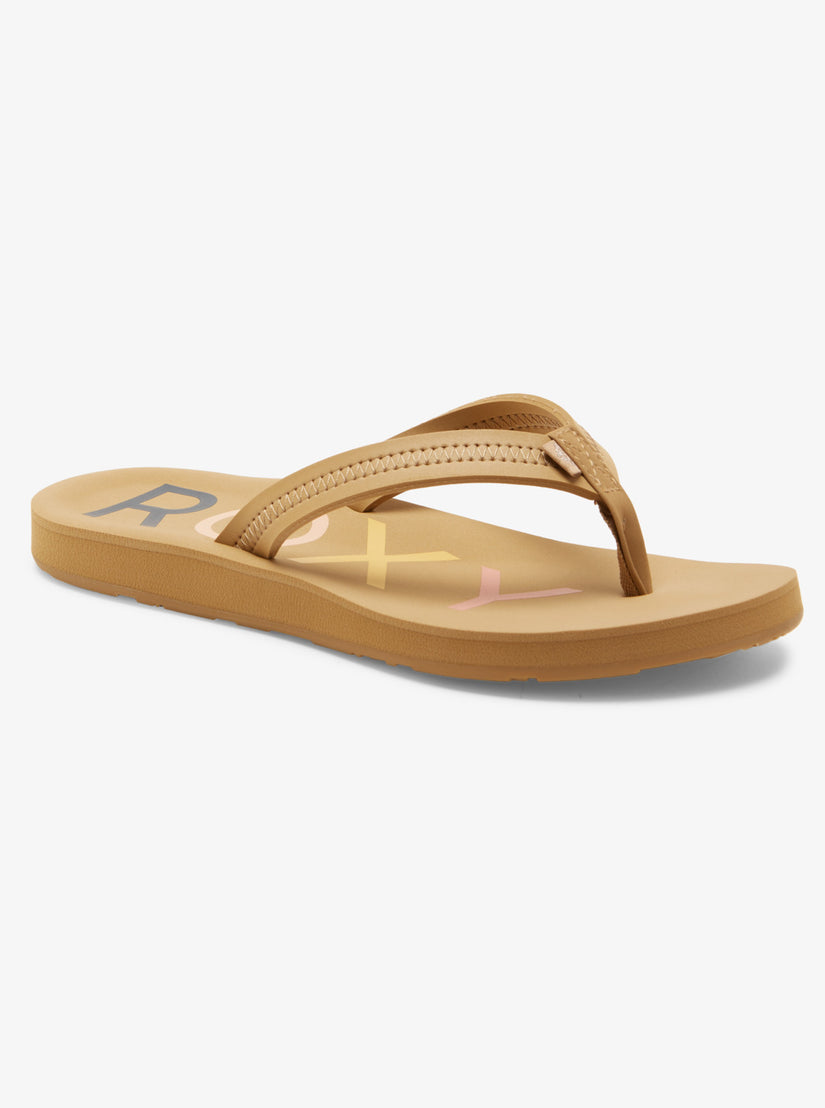 Women Roxy® Vista IV Flip Flops Brown | FKJR-91836
