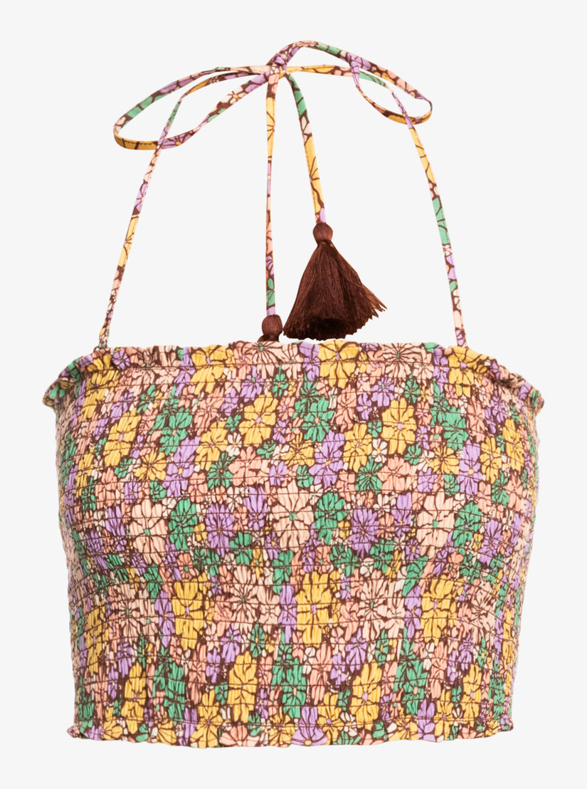 Women Roxy® Warm Waters Ruched Bandeau Tops Multicolor | AGCF-71325