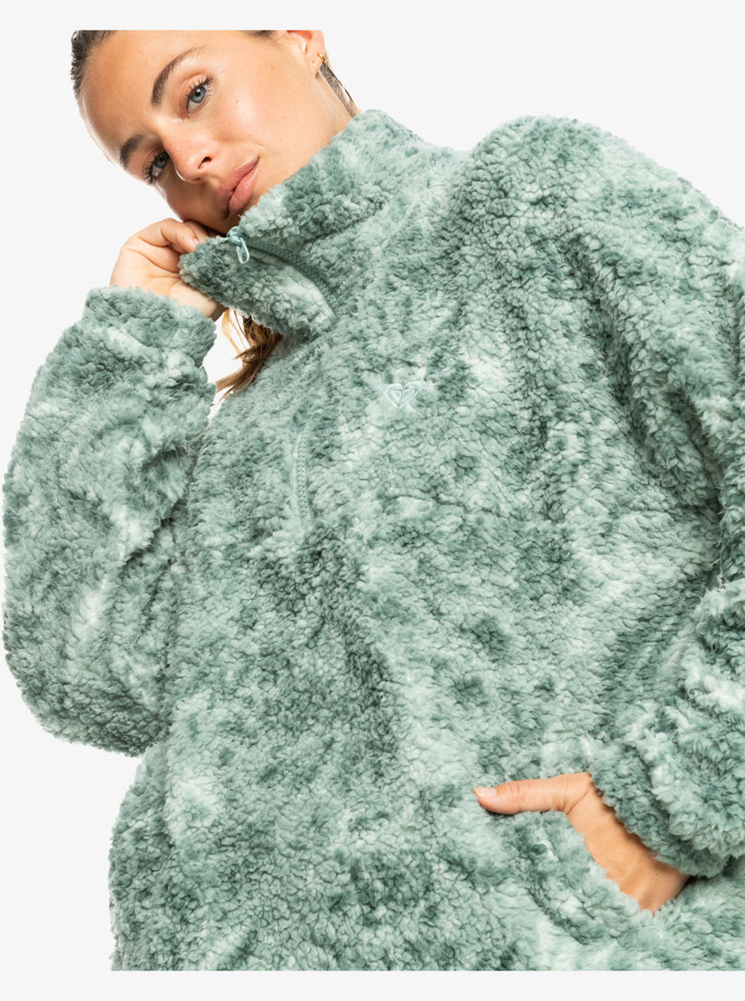 Women Roxy® Waves Of Warmth Half-Zip Fleece Green | NVCM-31590