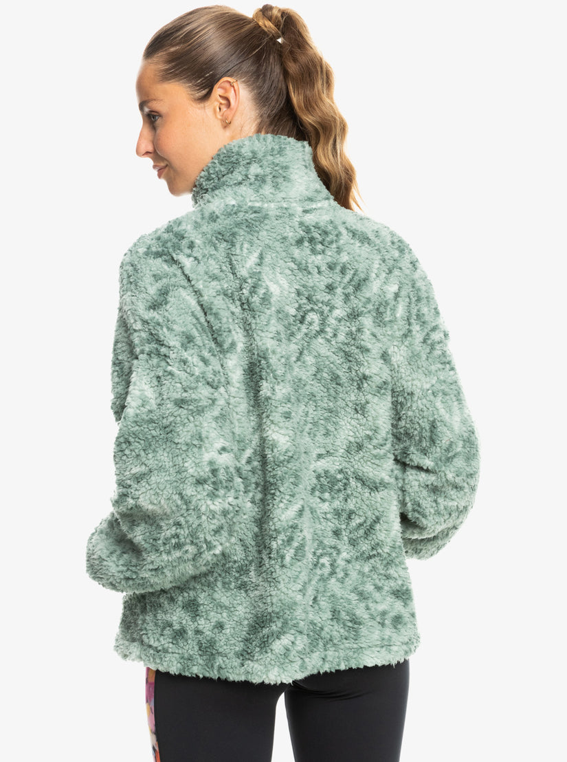 Women Roxy® Waves Of Warmth Half-Zip Fleece Green | NVCM-31590