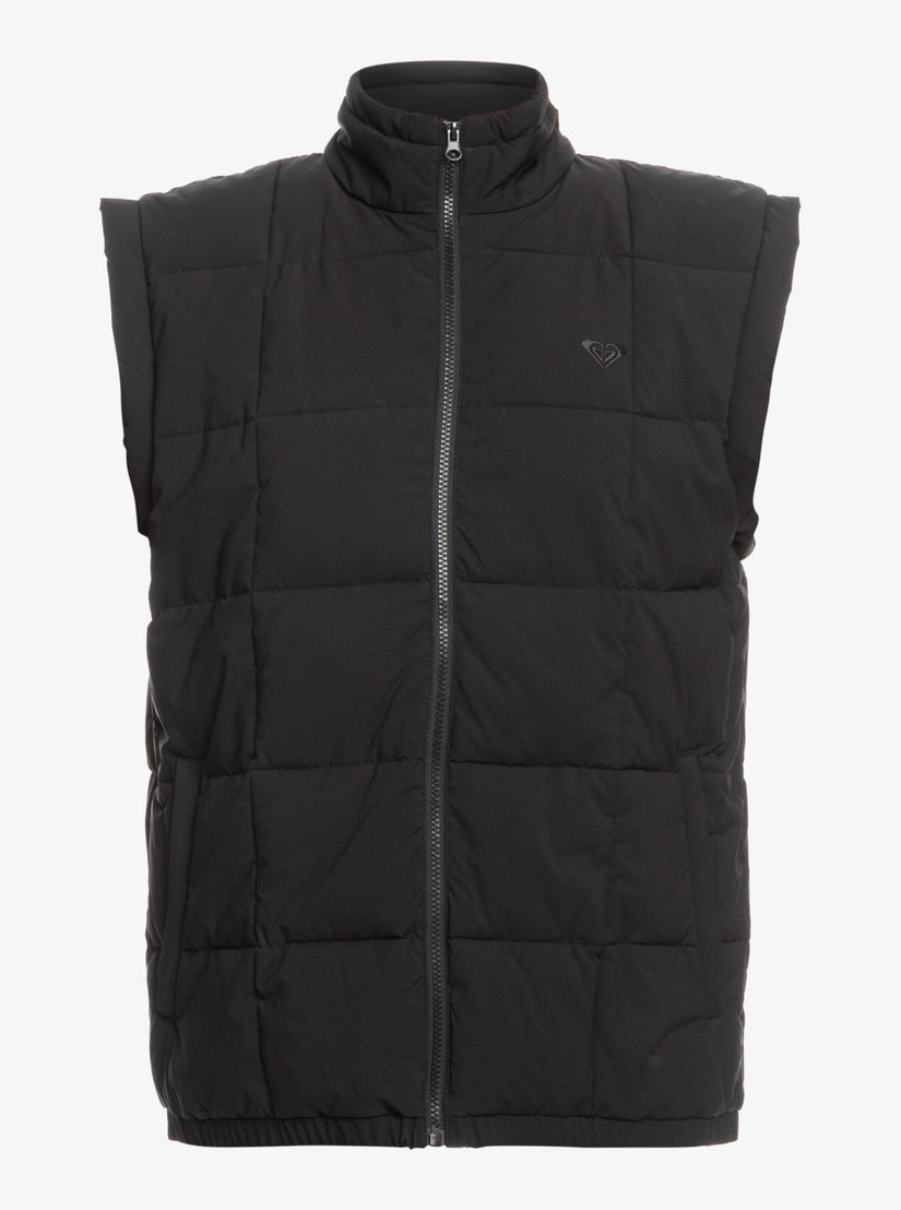 Women Roxy® Waves Of Warmth Quilted Vest Dark Grey | ANQW-15230