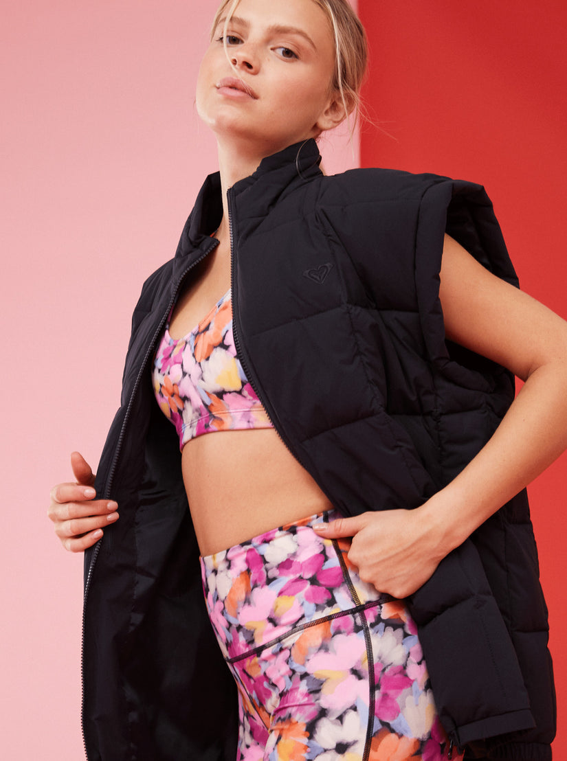 Women Roxy® Waves Of Warmth Quilted Vest Dark Grey | ANQW-15230