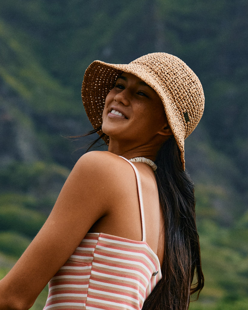 Women Roxy® Waves Song Woven Bucket Hats Beige | BSNI-28536