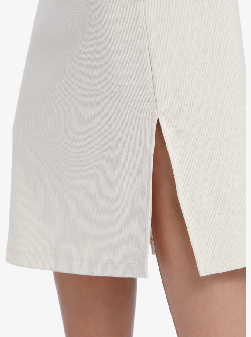 Women Roxy® Wavey Baby Rib Knit Dress White | BIPW-30451