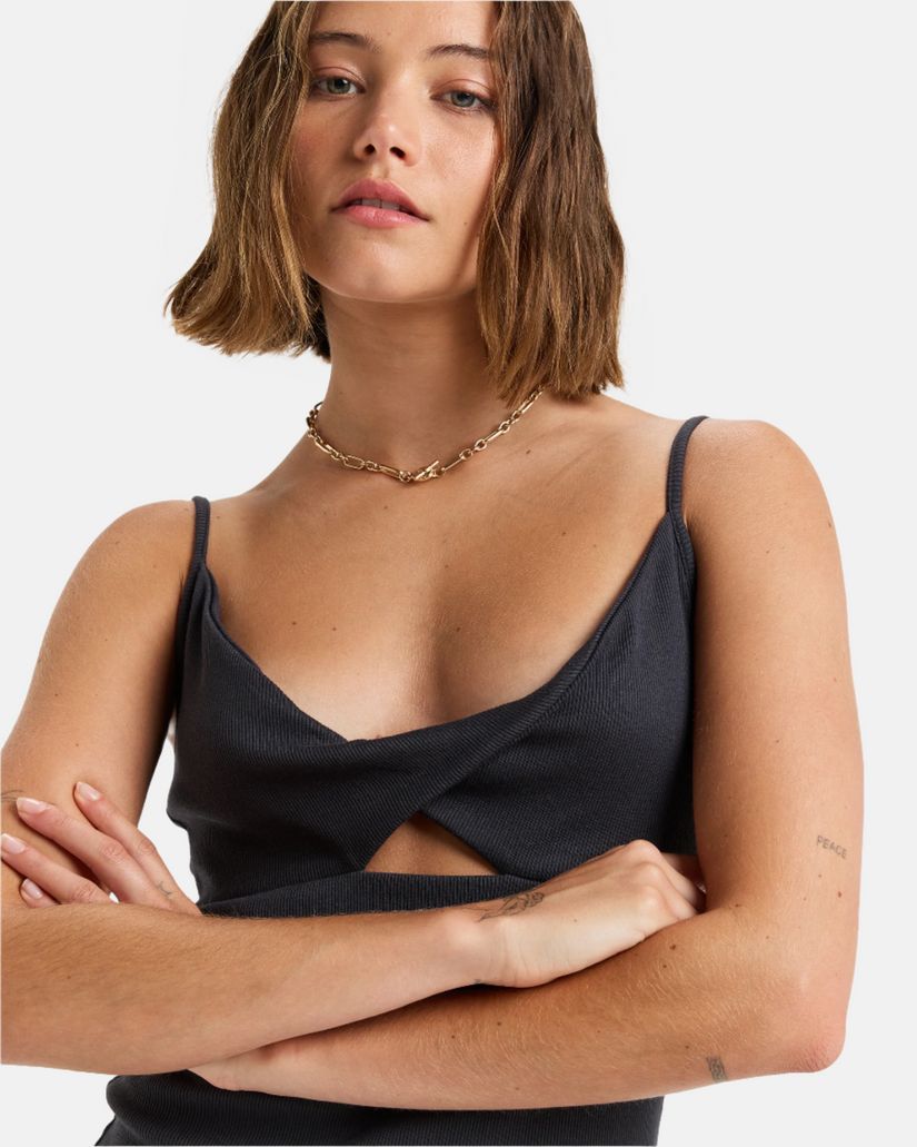 Women Roxy® Wavey Lady Midi Dress Black | RQVG-91756