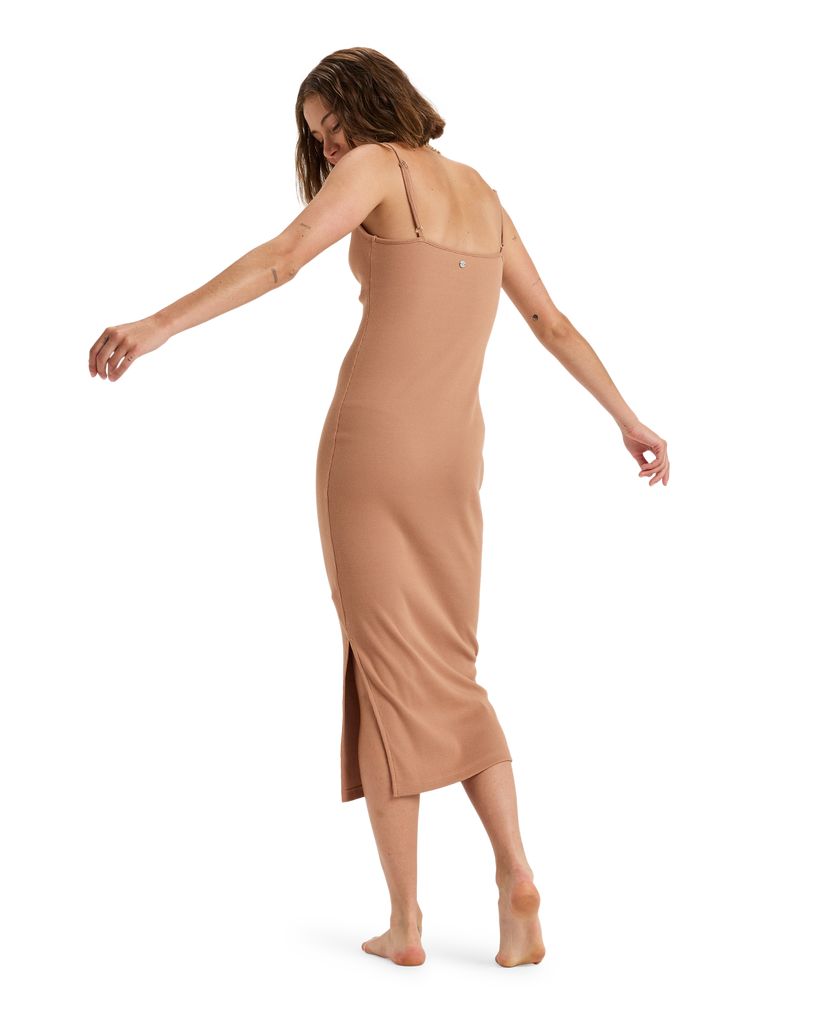 Women Roxy® Wavey Lady Midi Dress Brown | IFBP-96471