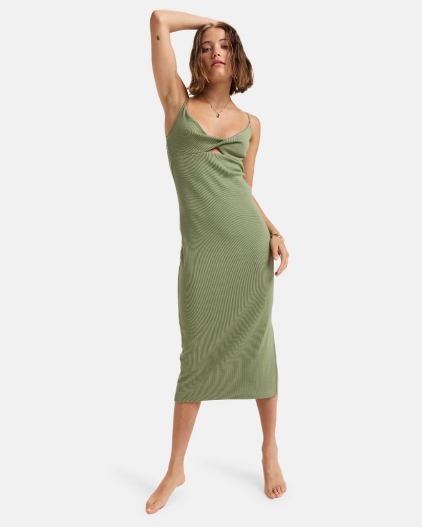 Women Roxy® Wavey Lady Midi Dress Green | XEYF-93857