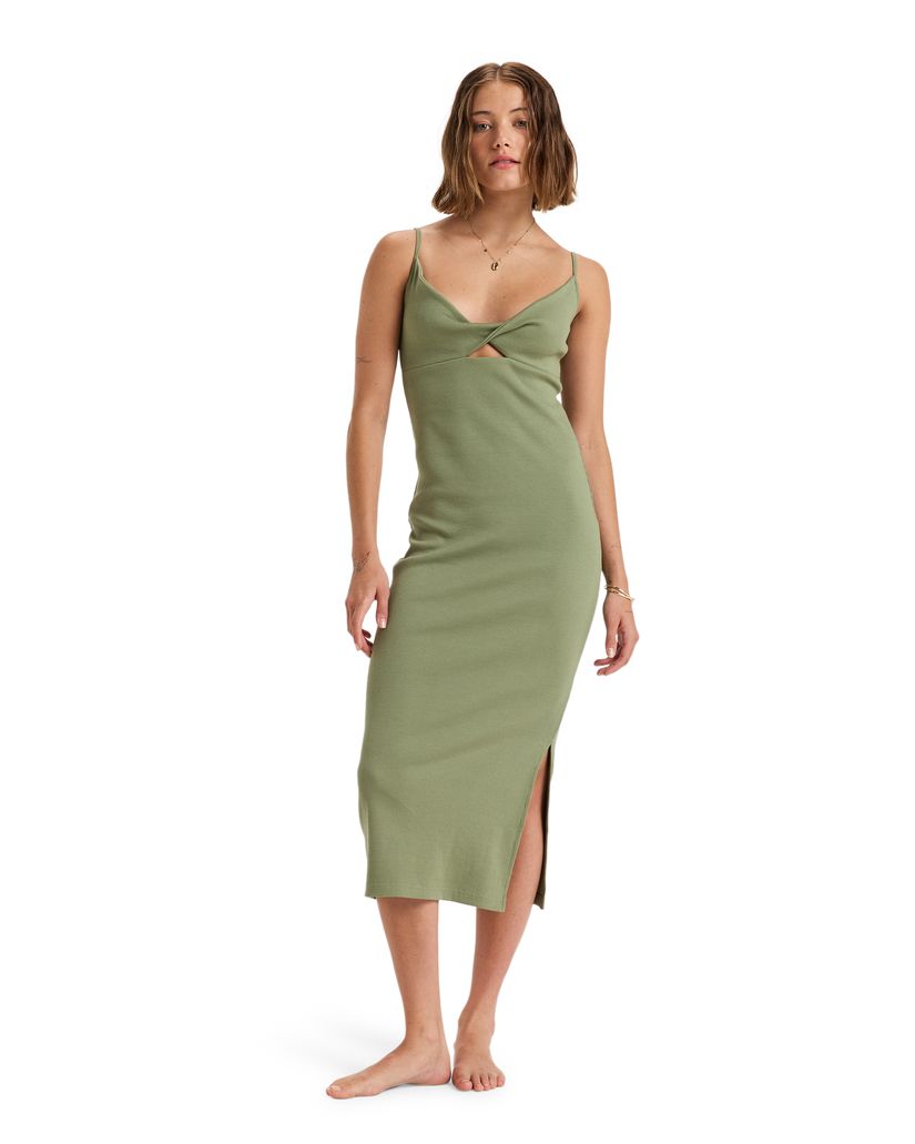 Women Roxy® Wavey Lady Midi Dress Green | XEYF-93857