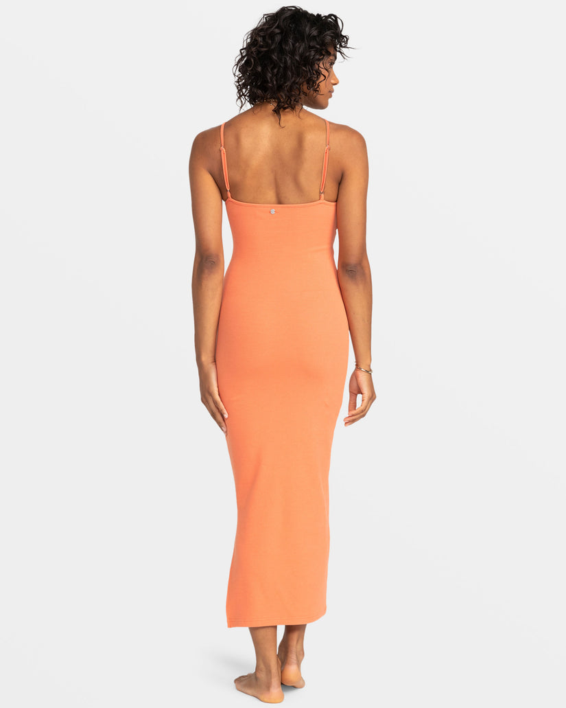 Women Roxy® Wavey Lady Midi Dress Orange | VNOA-89463