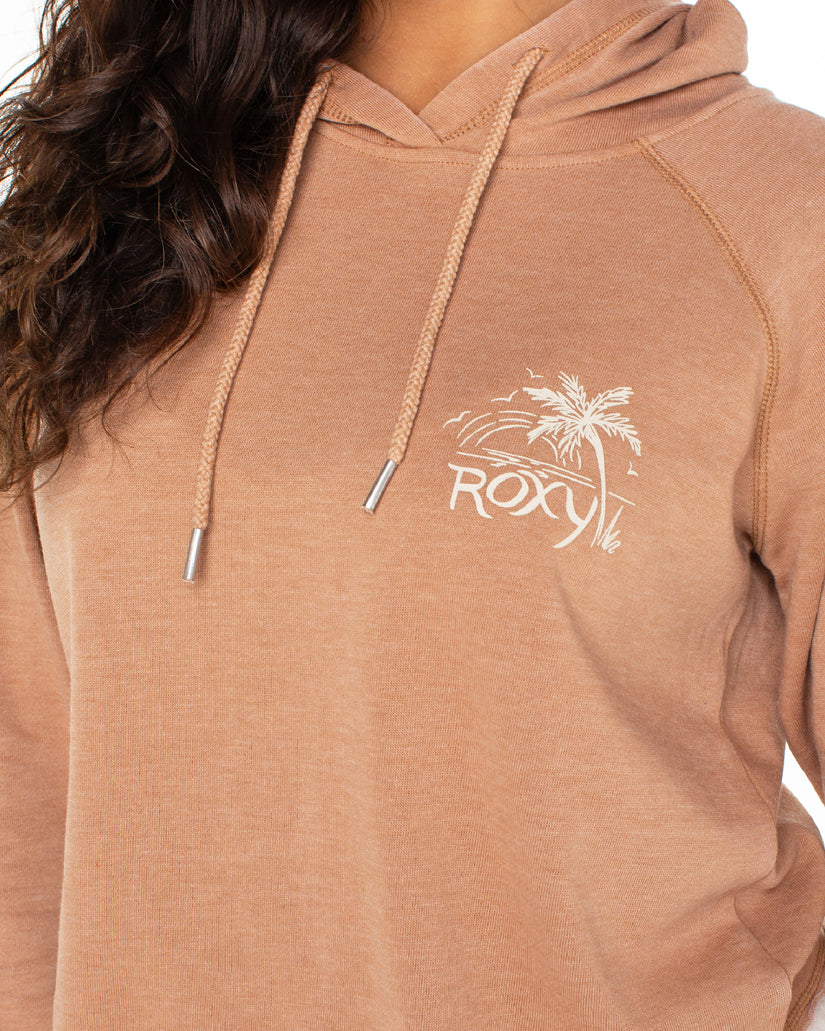 Women Roxy® We Arrived Cropped Hoodie Brown | IOSF-61592