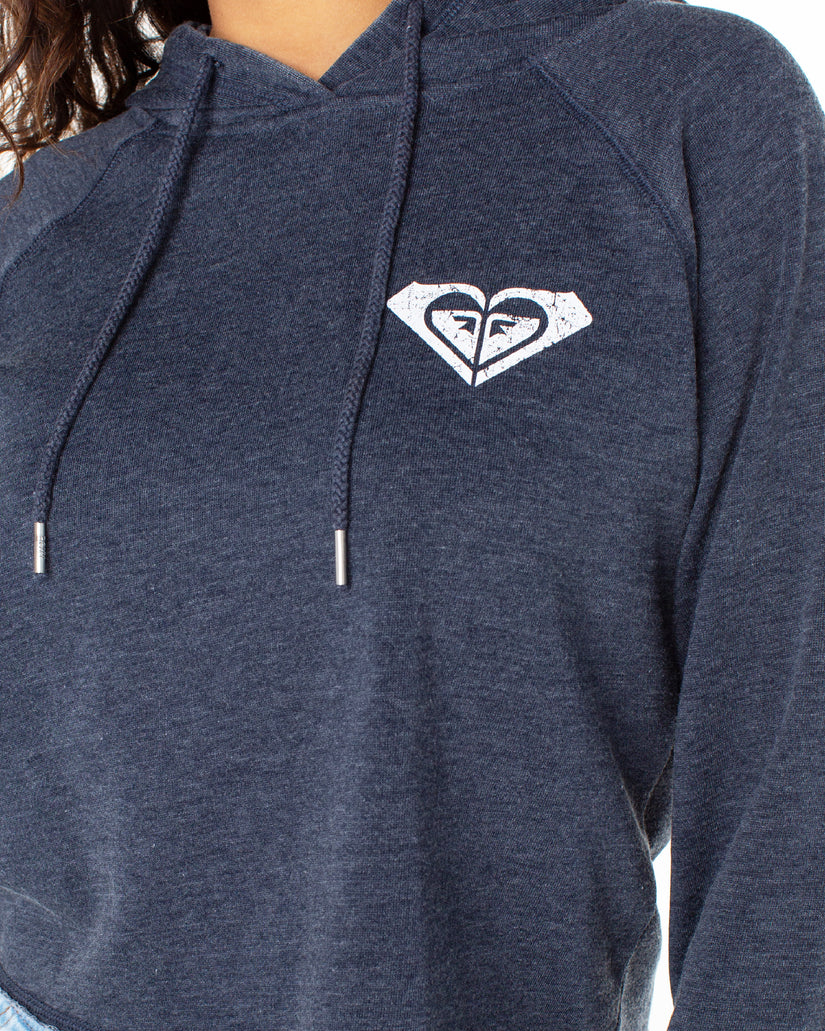 Women Roxy® We Arrived Cropped Hoodie navy | DCBU-67983