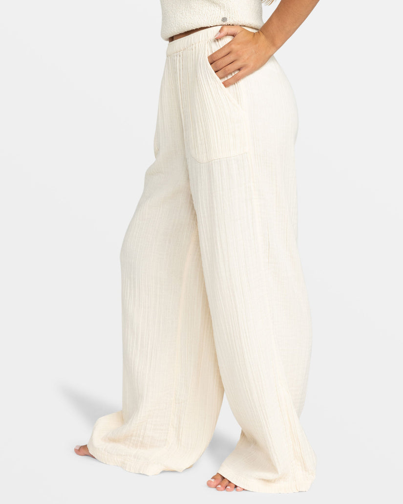 Women Roxy® What A Vibe Wide Leg Pants White | JPVX-58234
