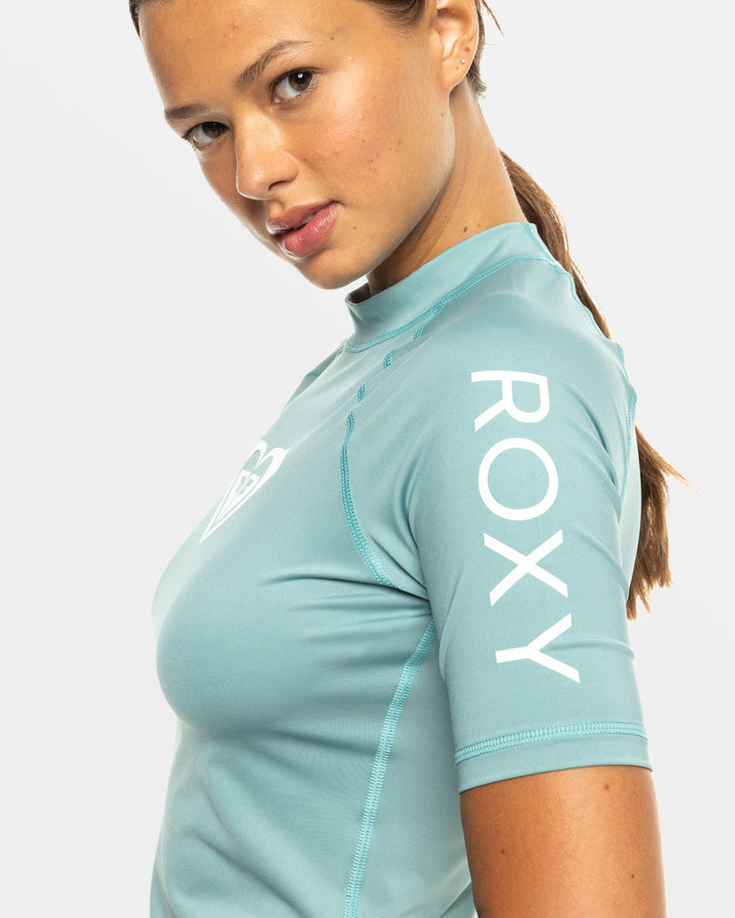 Women Roxy® Whole Hearted Short Sleeve Upf 50 Rashguards Blue | VZNU-01823
